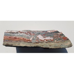 Niezwykły agat żyłowy z Borówna obficie impregnowany pirytem