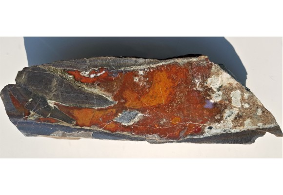 Piękna żyła z jaspisem w trachybazalcie