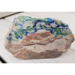 Różanka świętokrzyska zmineralizowana malachitem i azurytem