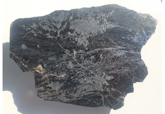 Przekrój przez okruszcowaną strefę łupków z Ciechanowic