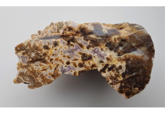 Chalcedon z ametystem z aluwiów Nysy Kłodzkiej