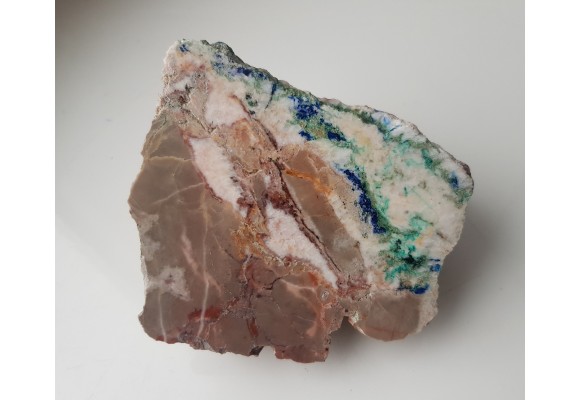 Różanka świętokrzyska zmineralizowana malachitem i azurytem