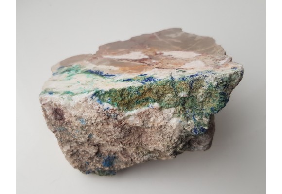 Różanka świętokrzyska zmineralizowana malachitem i azurytem