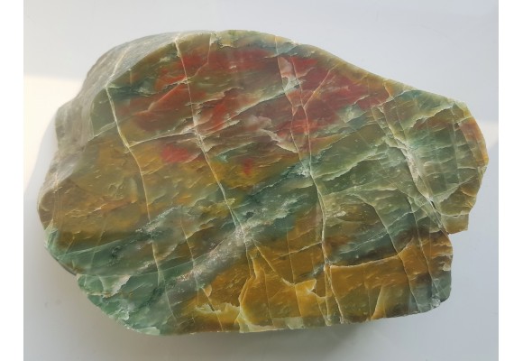 Intensywnie jasnozielony kwarc - otoczak z kulmu okolic Kamiennej Góry