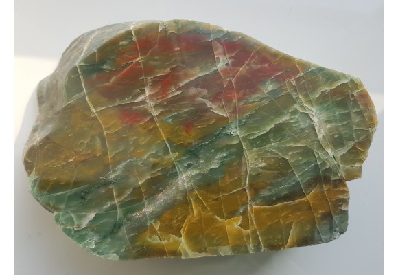 Intensywnie jasnozielony kwarc - otoczak z kulmu okolic Kamiennej Góry