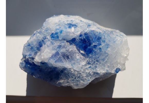 Spektakularny, duży, błękitny halit z Kłodawy