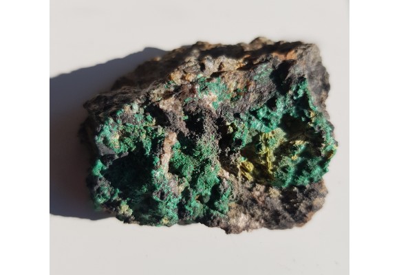 Krystaliczny malachit z Miedzianki sudeckiej