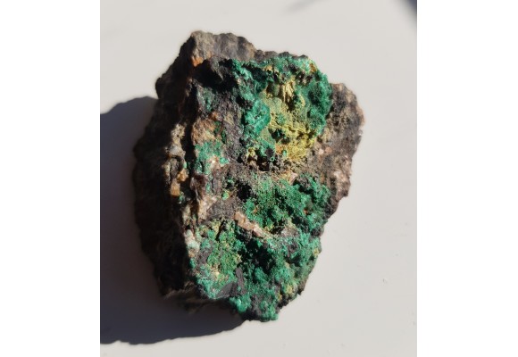 Krystaliczny malachit z Miedzianki sudeckiej