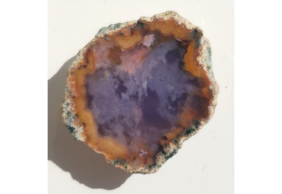 Niespękany, przezroczysty, fioletowy agat