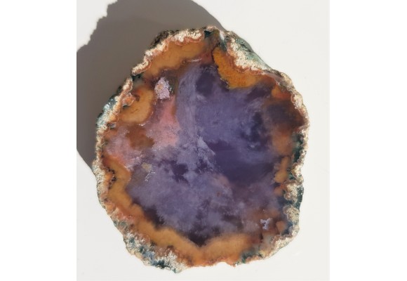 Niespękany, przezroczysty, fioletowy agat