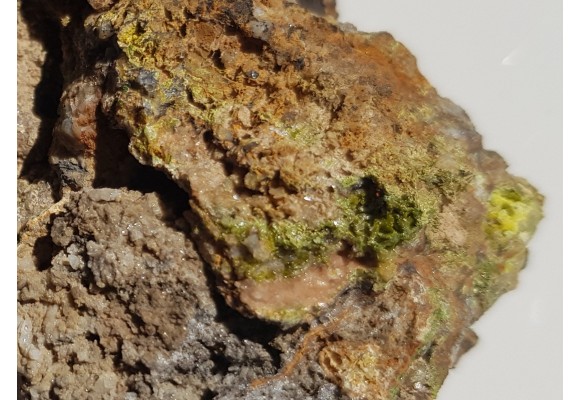 Szczotka kryształów piromorfitu oraz cerusytu z Janowic Wielkich