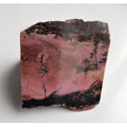 Polerowany okaz rodonitu (orliec) z Uralu