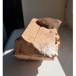 Wielki, idealnie wykształcony kryształ skalenia z kwarcem z okolic Jeleniej Góry