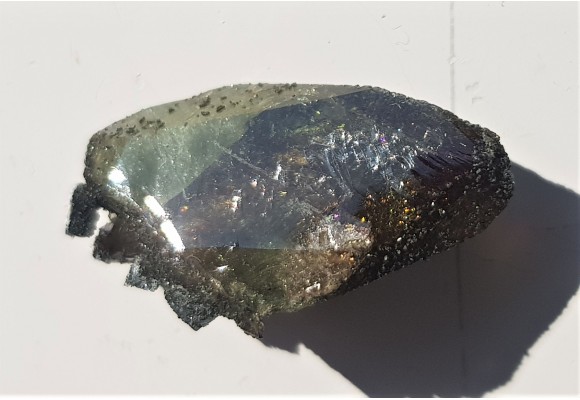 Idealnie wykształcony, zielony tytanit z żył alpejskich (Austria, Hoche Tauern)