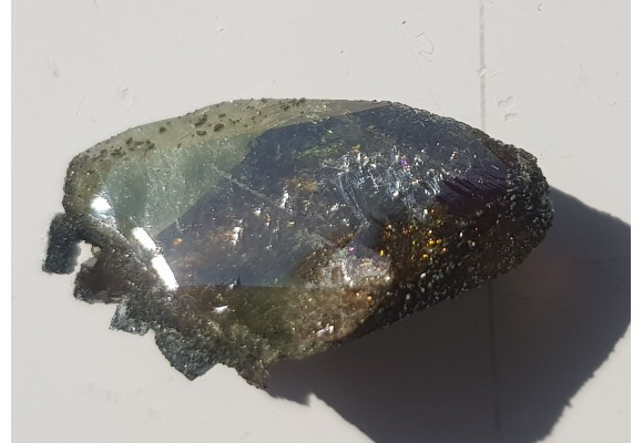 Idealnie wykształcony, zielony tytanit z żył alpejskich (Austria, Hoche Tauern)