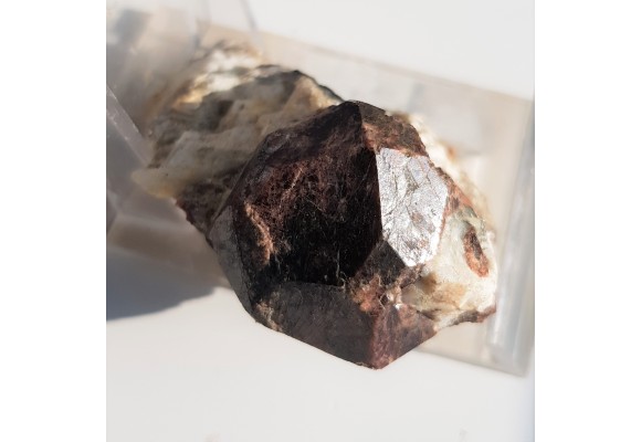 Doskonale wykształcony kryształ granatu z Piławy Górnej