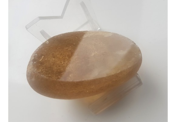 Unikat - otoczak kwarcu dymnego z aluwiów Bobru