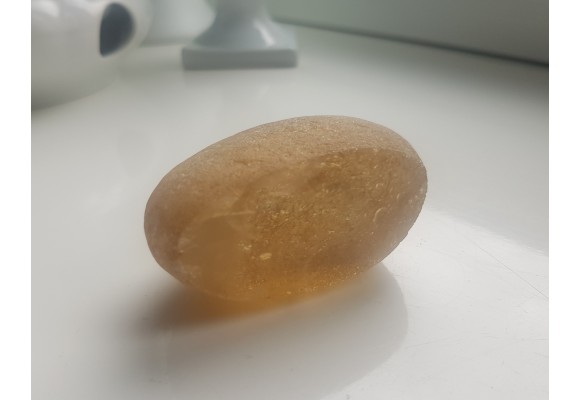 Unikat - otoczak kwarcu dymnego z aluwiów Bobru