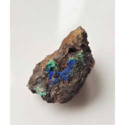 Azuryt i malachit na żelaziaku brunatnym z Gór Kaczawskich