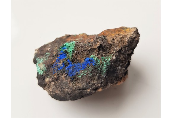 Azuryt i malachit na żelaziaku brunatnym z Gór Kaczawskich