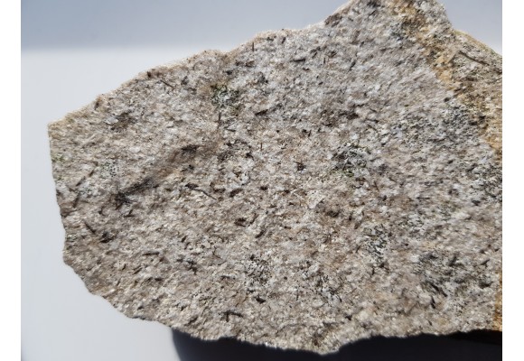 Brązowe, igiełkowate kryształy turmalinu na kwarcycie z Romanowa k. Strzelina