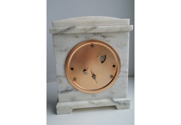 Zegar kominkowy z lazurytu i marmuru w stylu klasycystycznym