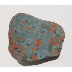 Intensywnie niebieska skała ozdobna z pomarańczowymi piętnami, eratyk, lubuskie