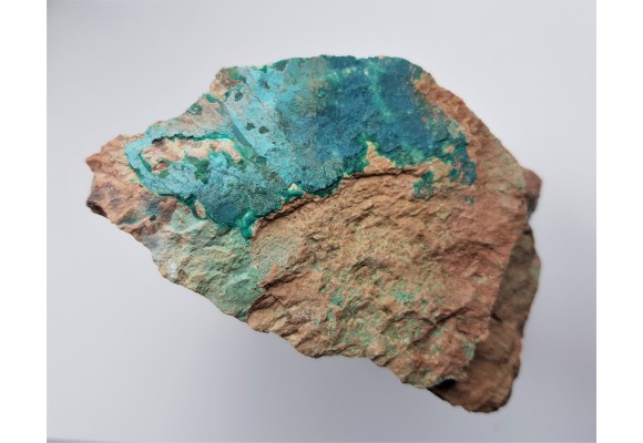 Chryzokola i pseudomalachit na porfirze z Boguszowa-Gorc