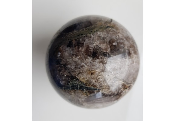Kula polerowana z kwarcu/kwarcu dymnego z Czerniawy-Zdrój