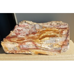 Polerowany okaz ozdobnego łupku kwarcowo-serycytowego z okolic Żarowa