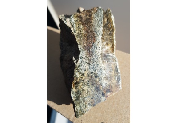 Miąższa żyła iryzującego syllimanitu w gnejsie sowiogórskim z okolic Dzierżoniowa