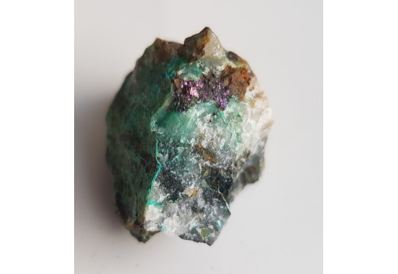 Bornit w żyle rudnej z kopalni Einigkeit w Miedziance