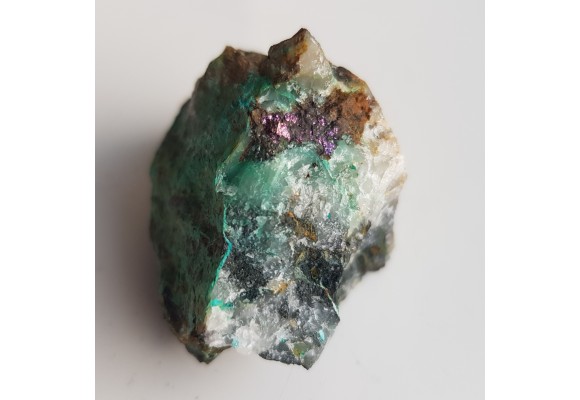 Bornit w żyle rudnej z kopalni Einigkeit w Miedziance