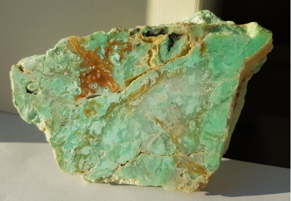 Chryzopraz z kopalni Wiry w Wirkach