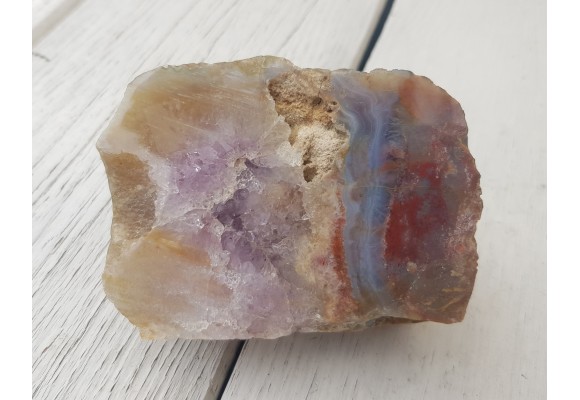 Świetny otoczak ametystowo-agatowy z Bobru