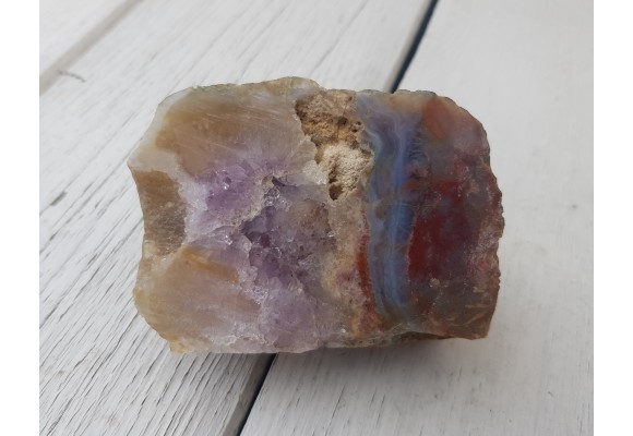 Świetny otoczak ametystowo-agatowy z Bobru