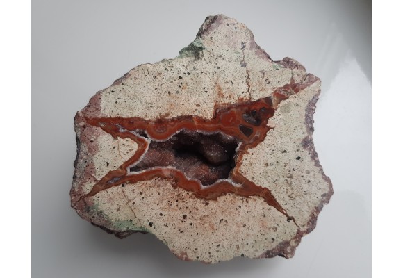 Piękny, duży agat z geodą kwarcową wewnątrz