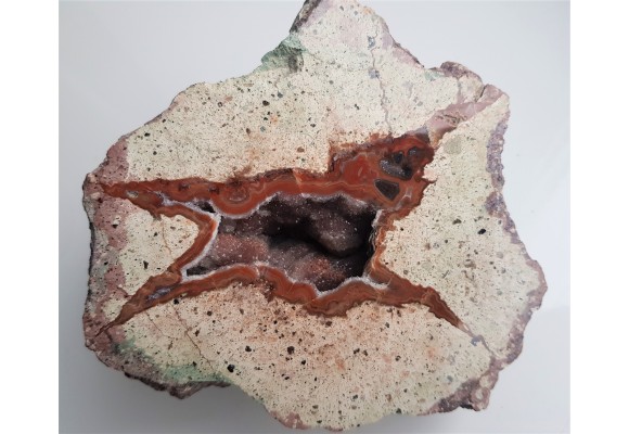 Piękny, duży agat z geodą kwarcową wewnątrz