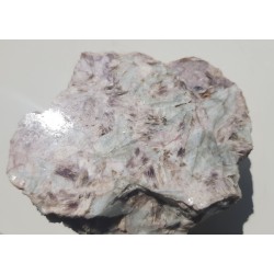 Piękny, błękitny albit oraz łyszczyk litowy z Piławy Grn.