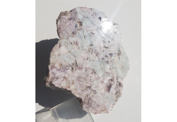 Piękny, błękitny albit oraz łyszczyk litowy z Piławy Grn.