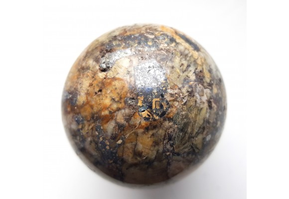 Kula z żyły rudnej z galeną z Janowic Wlk.