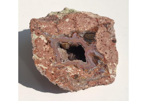 Piękny, duży agat z geodą kwarcową wewnątrz